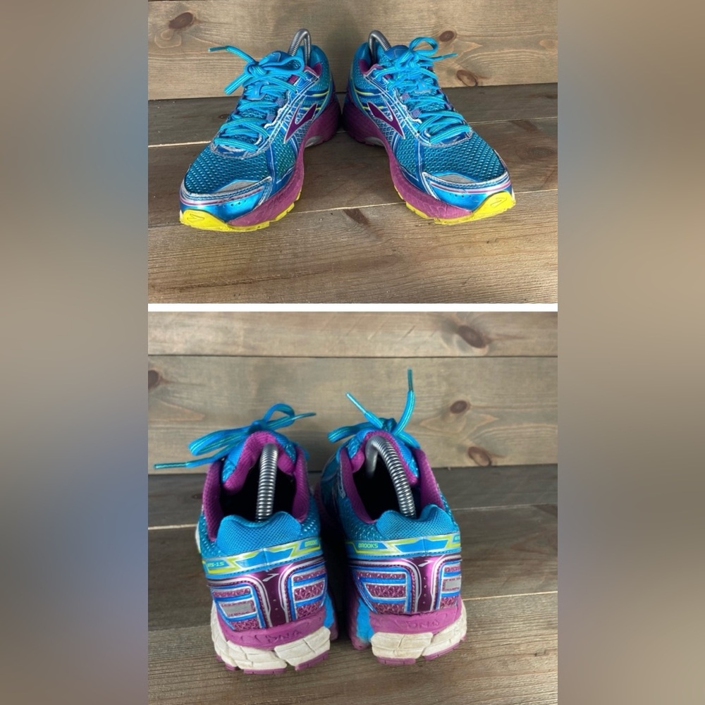 Brooks adrenaline gts 15 womens size 8 shoes blue athletic running sneakers